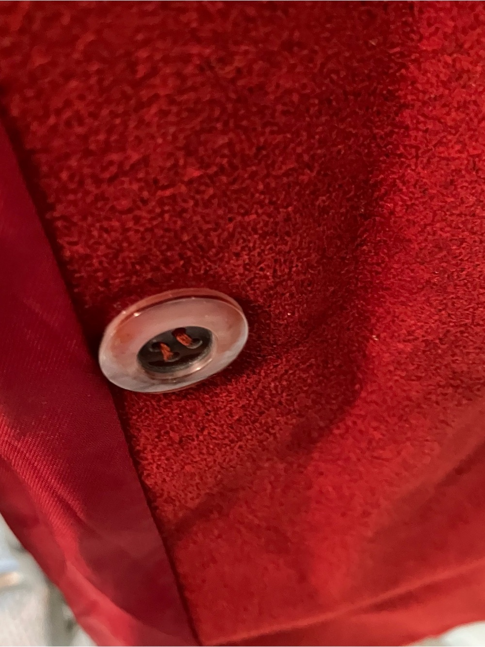 VTG Women’s Sz.8 70s Red Suede Leather Belted Trench Coat Long Boho Festival - Picture 12 of 16